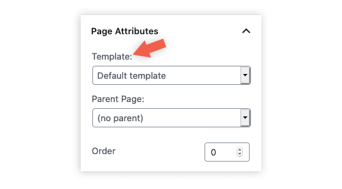 changing page template
