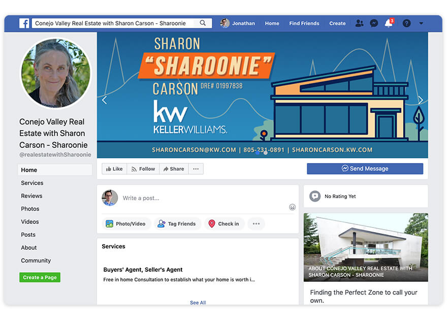 Sharon Carson Top Real Estate Agent Facebook Page Nomination