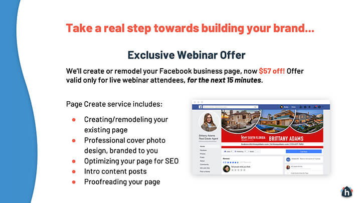 Page create offer