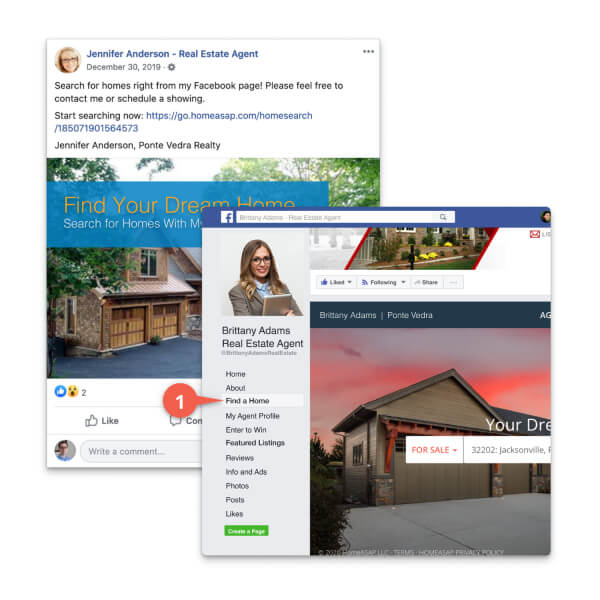 IDX Home Search Facebook Integration Features