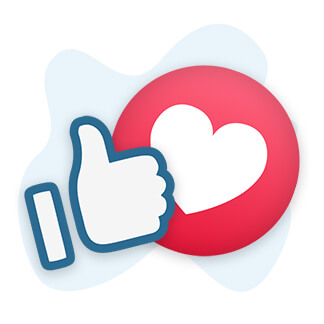 Facebook Like and Love Icons