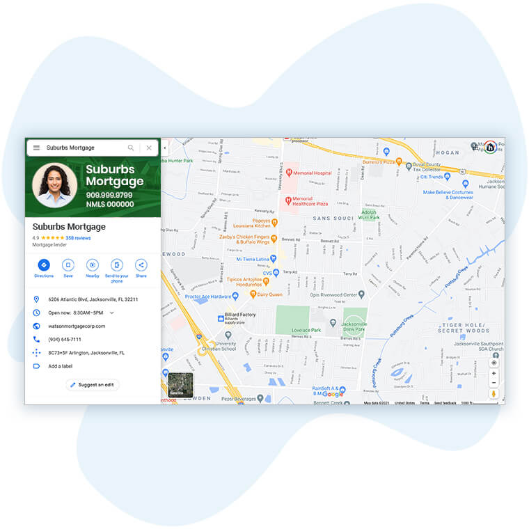 Mortgage Company Google Maps Listing 