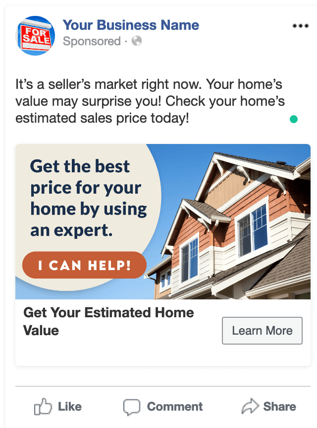 Seller Lead Ad Example