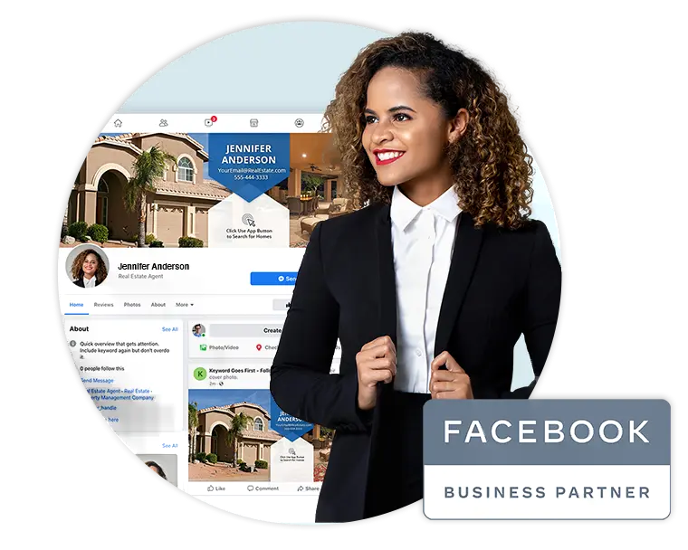 Real Estate Agent with Facebook Page 